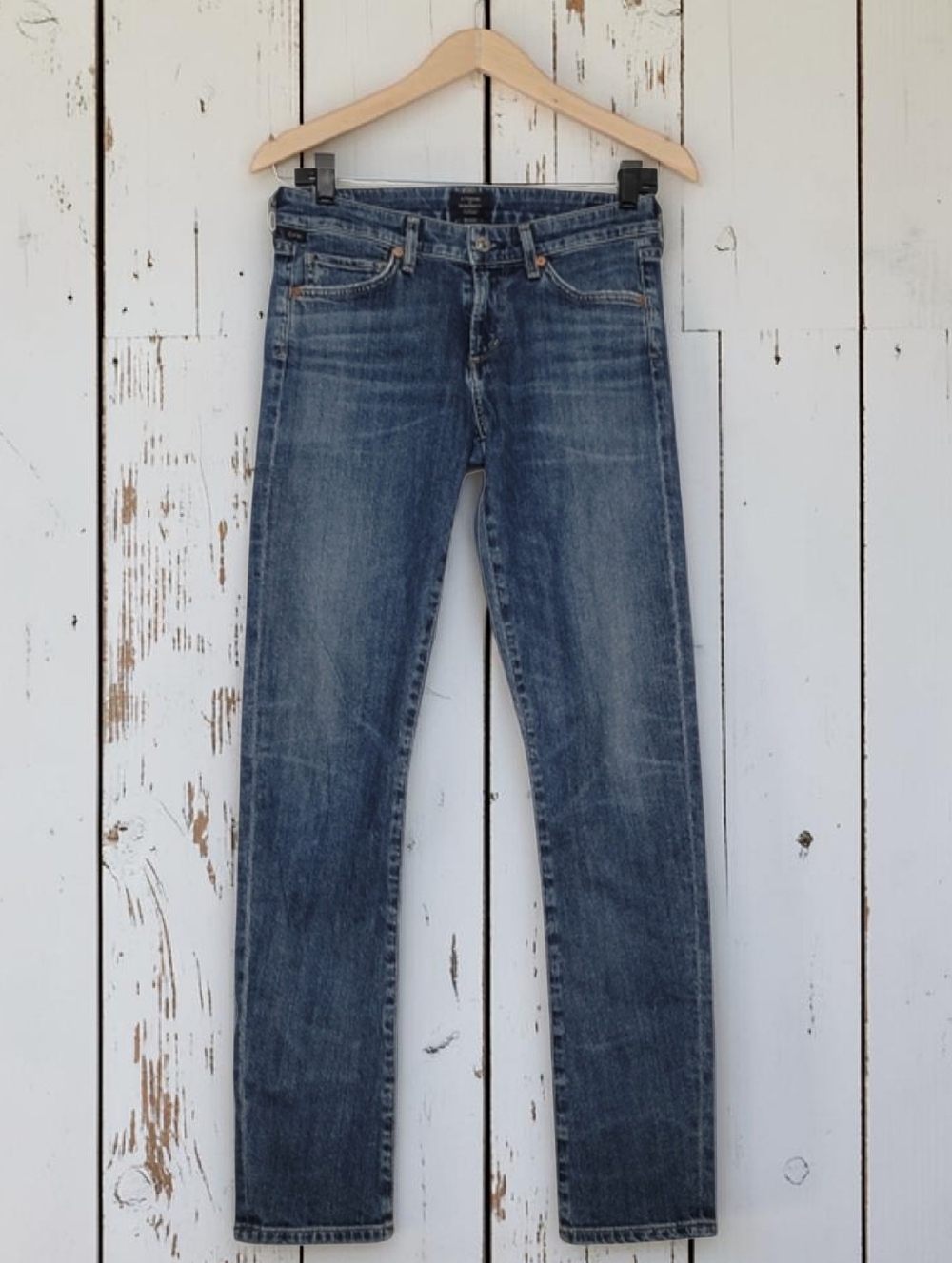 CITIZENS OF HUMANITY Racer Low Rise Skinny Jeans Caspian Wash 26 #1817-372
